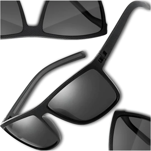 Sportowe okulary polaryzacyjne uniwersalne nerdy męskie czarne