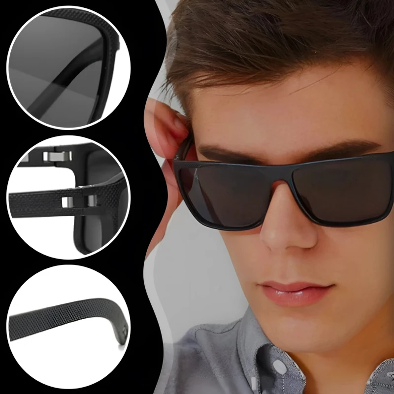 Sportowe okulary polaryzacyjne uniwersalne nerdy męskie czarne2.webp