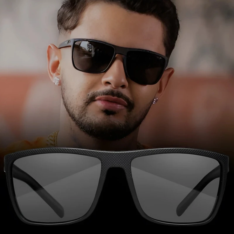 Sportowe okulary polaryzacyjne uniwersalne nerdy męskie czarne3.webp