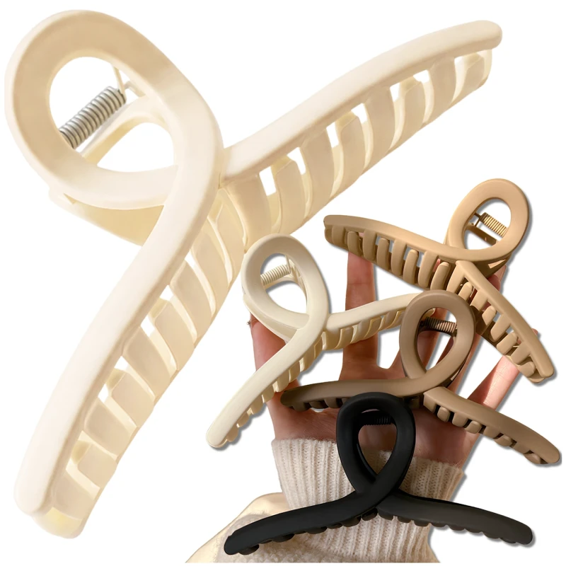 Duża Spinka Do Włosów Klamra Rekin 13 Cm Zestaw 4 Sztuk1.webp