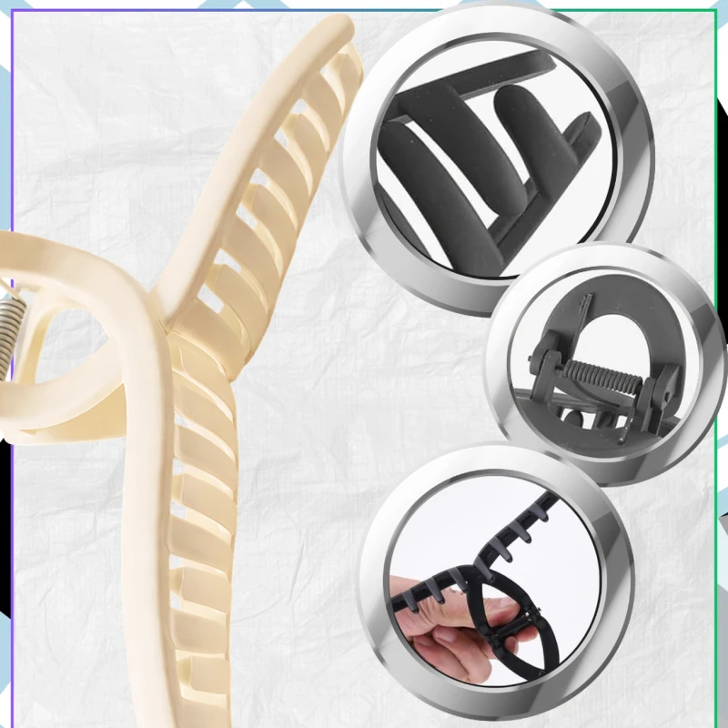 Duża Spinka Do Włosów Klamra Rekin 13 Cm Zestaw 4 Sztuk5.webp