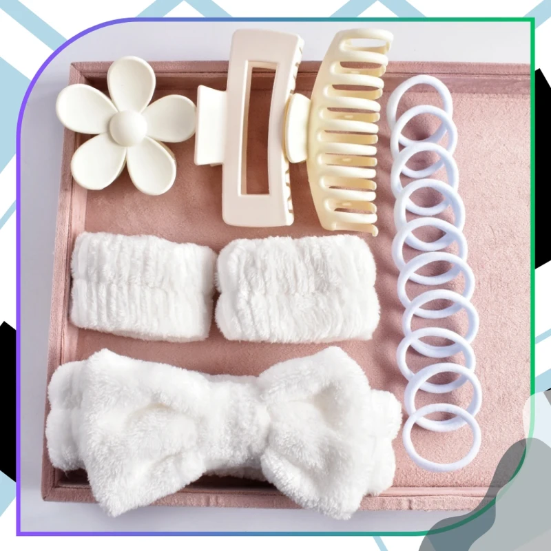 Zestaw Akcesoriów Do Włosów 16 Szt Opaska Gumki Klamry Koreański Styl6.webp