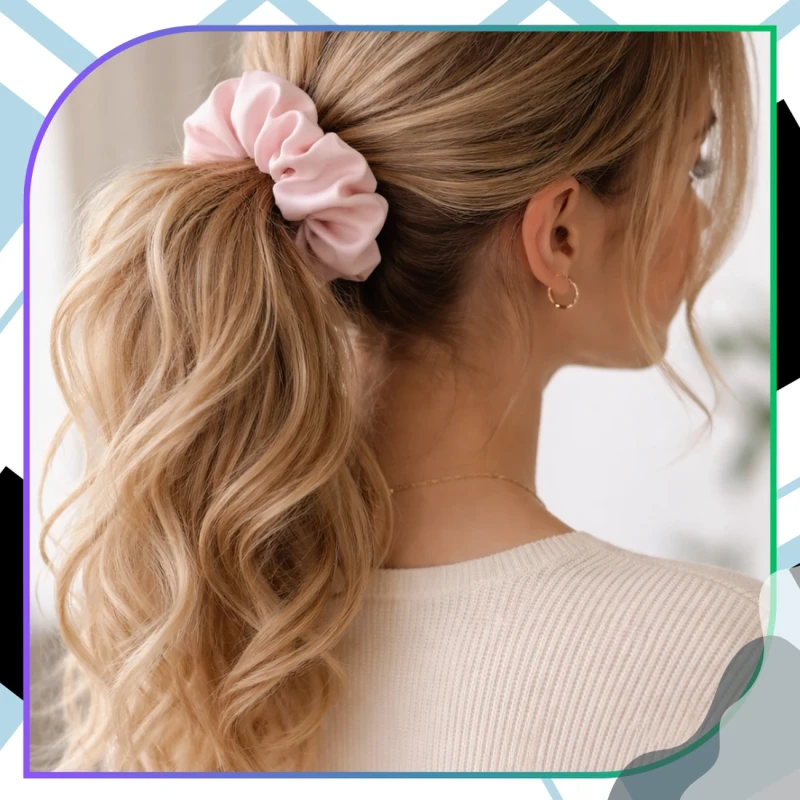 Zestaw gumek do włosów satynowe 4 szt scrunchie francuski styl8.webp