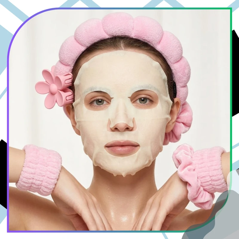 Zestaw akcesoriów do włosów 6 szt opaska gumki spinki różowe9.webp