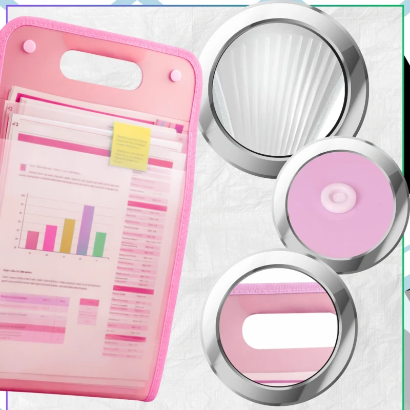 Teczka A4 organizer harmonijkowy 13 przegródek różowa torba 5.webp
