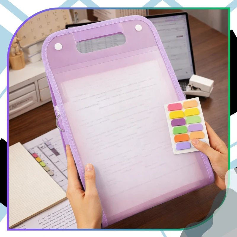 Teczka A4 organizer harmonijkowy 13 przegródek różowa torba 6.webp
