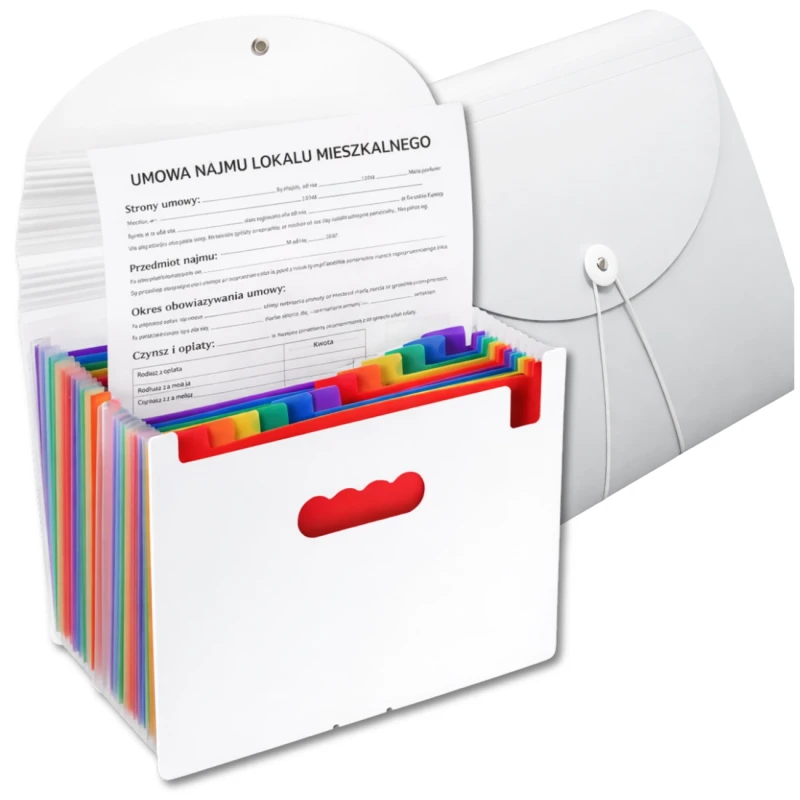 Koperty plastikowe A4 przezroczyste z kieszenią na etykiety 10 szt PVC1.webp