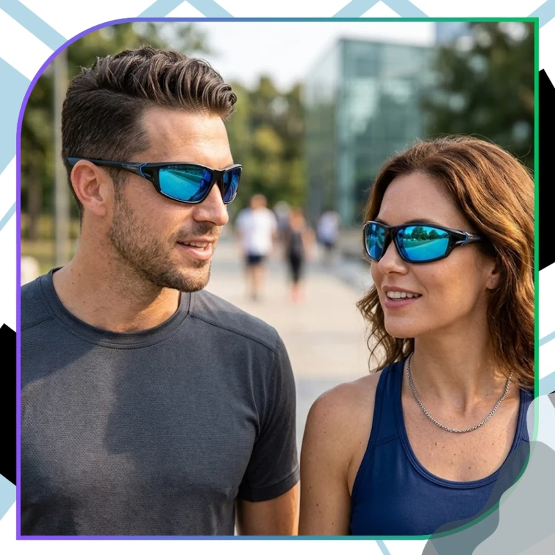 Okulary sportowe polaryzacyjne uniwersalne zestaw z etui czarne7.webp