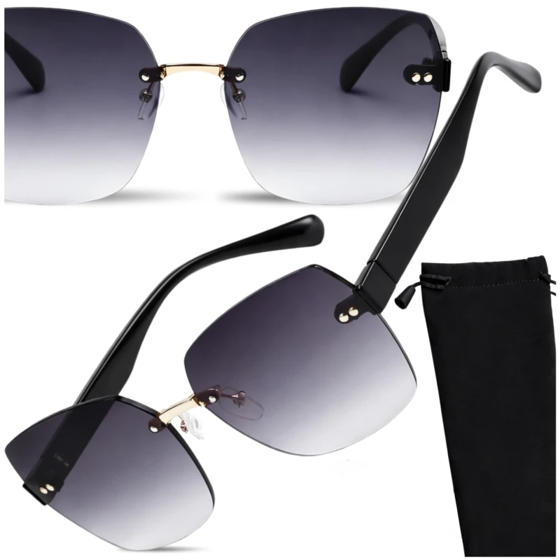 Bezramkowe okulary muchy damskie przeciwsłoneczne polaryzacyjne 3.webp