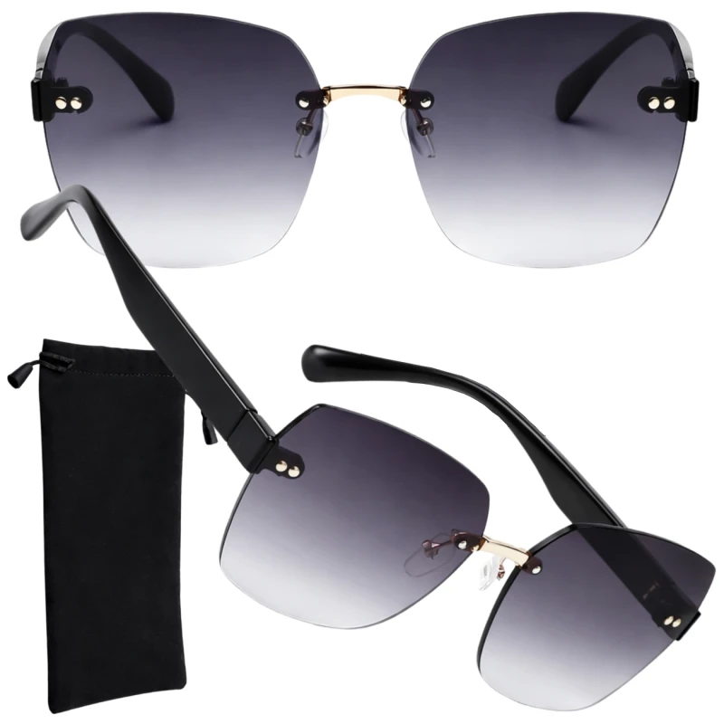 Bezramkowe okulary muchy damskie przeciwsłoneczne polaryzacyjne 4.webp