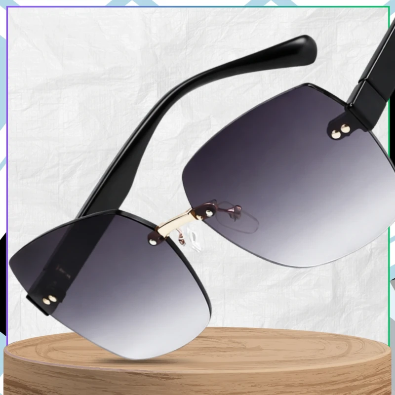 Bezramkowe okulary muchy damskie przeciwsłoneczne polaryzacyjne 5.webp