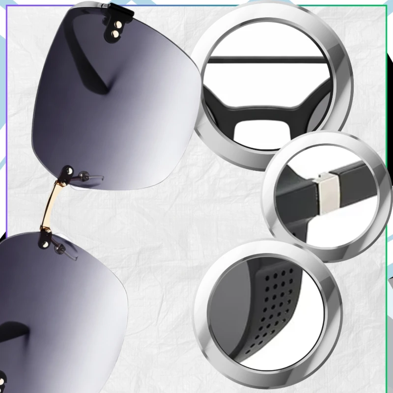 Bezramkowe okulary muchy damskie przeciwsłoneczne polaryzacyjne 6.webp