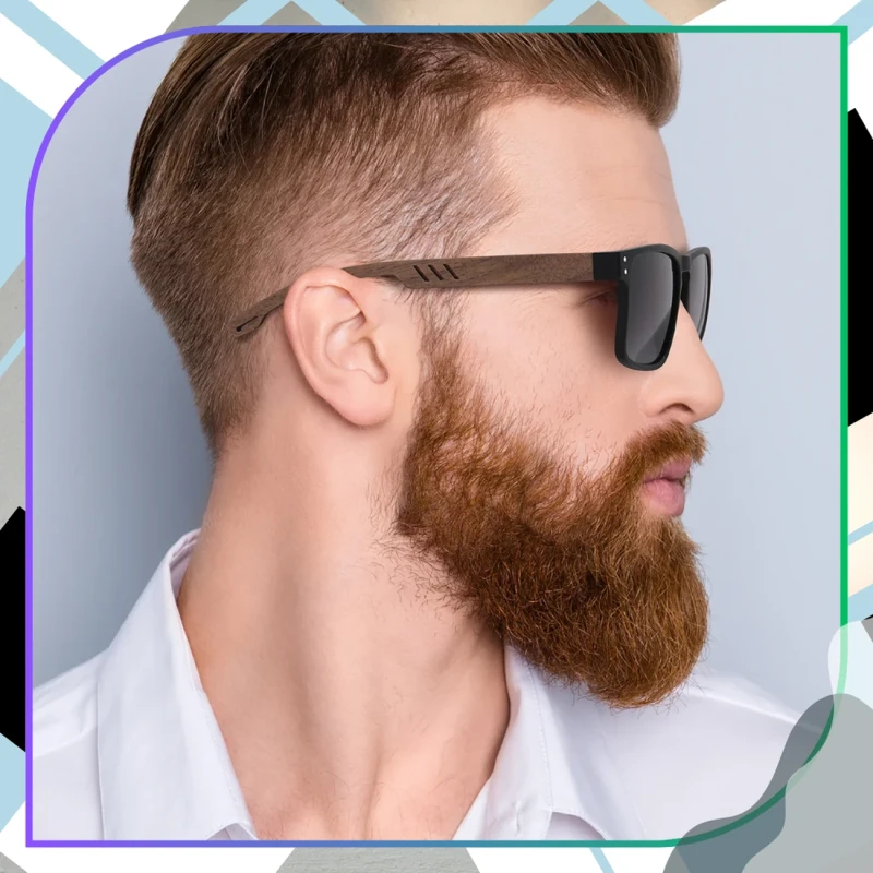 Męskie okulary bambusowe przeciwsłoneczne polaryzacyjne filtr UV6.webp