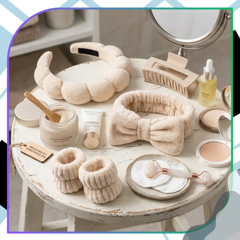 Zestaw 5 sztuk akcesoriów do makijażu klamra opaska gumki pielęgnacja6.webp