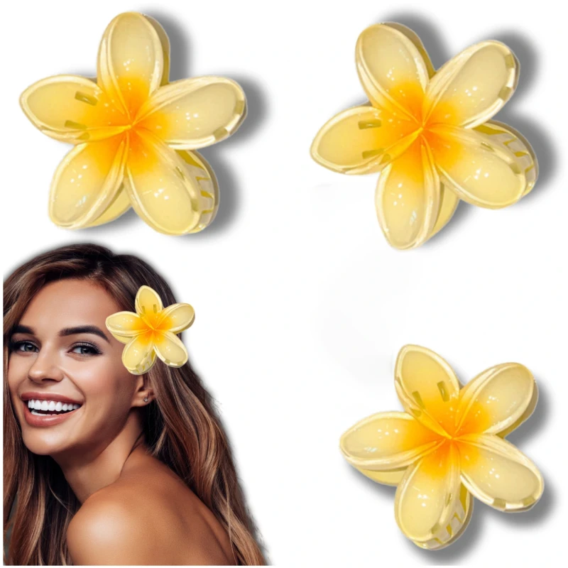 Zestaw 3 spinek klamer kwiaty żółte plażowe3.webp