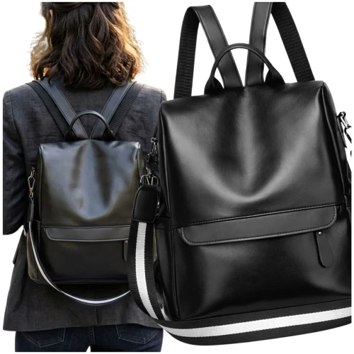 Plecak damski elegancki skórzany wielofunkcyjny retro