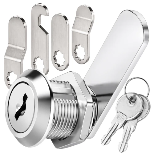Zamek meblowy 16mm do szafki – metalowy z 2 kluczykami w zestawie