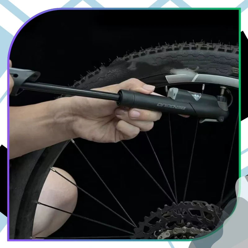 Pompka rowerowa 120 PSI z manometrem teleskopowa szybkie pompowanie7.webp