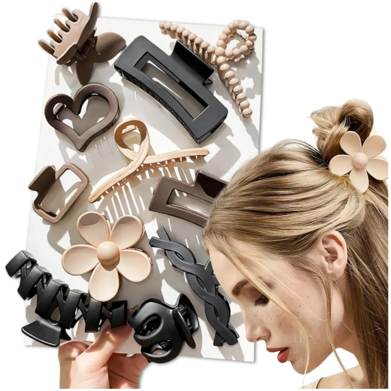 Zestaw spinek do włosów 11 sztuk modne klamry damskie2.webp