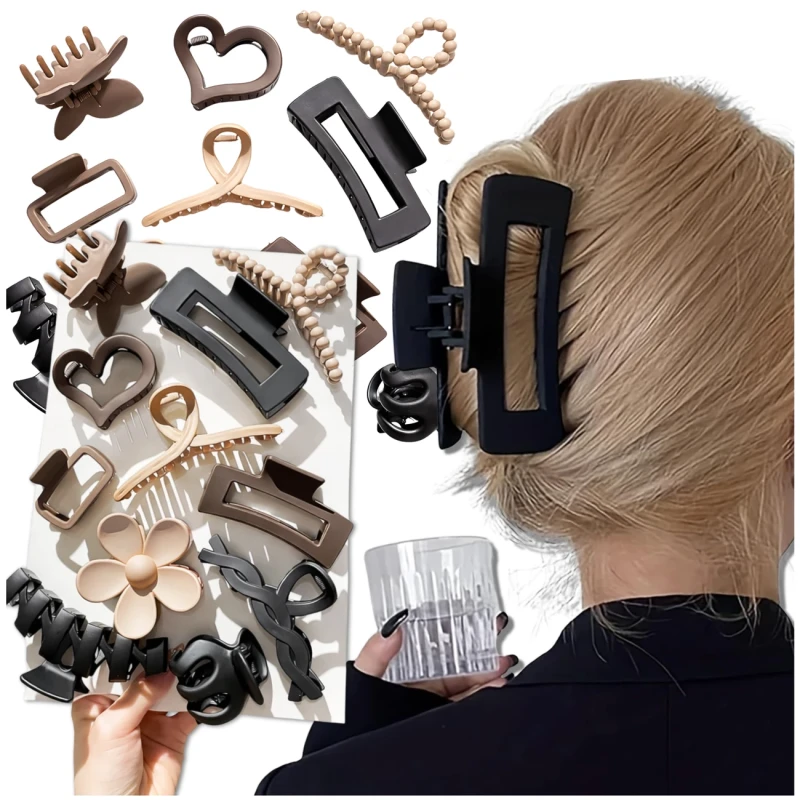 Zestaw spinek do włosów 11 sztuk modne klamry damskie3.webp