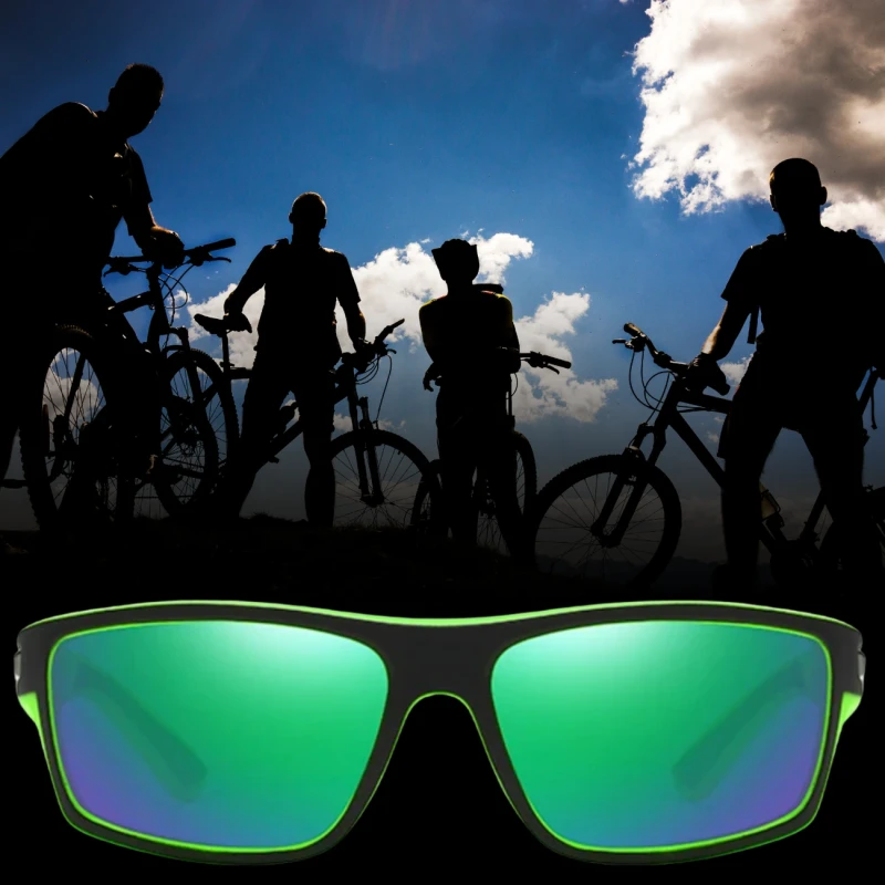 Okulary sportowe lustrzanki zielone polaryzacyjne uniwersalne nerdy unisex 5.webp