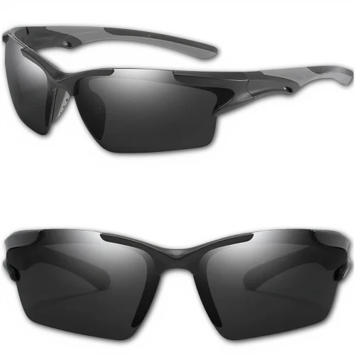Czarne okulary rowerowe damskie męskie do jazdy sportowe