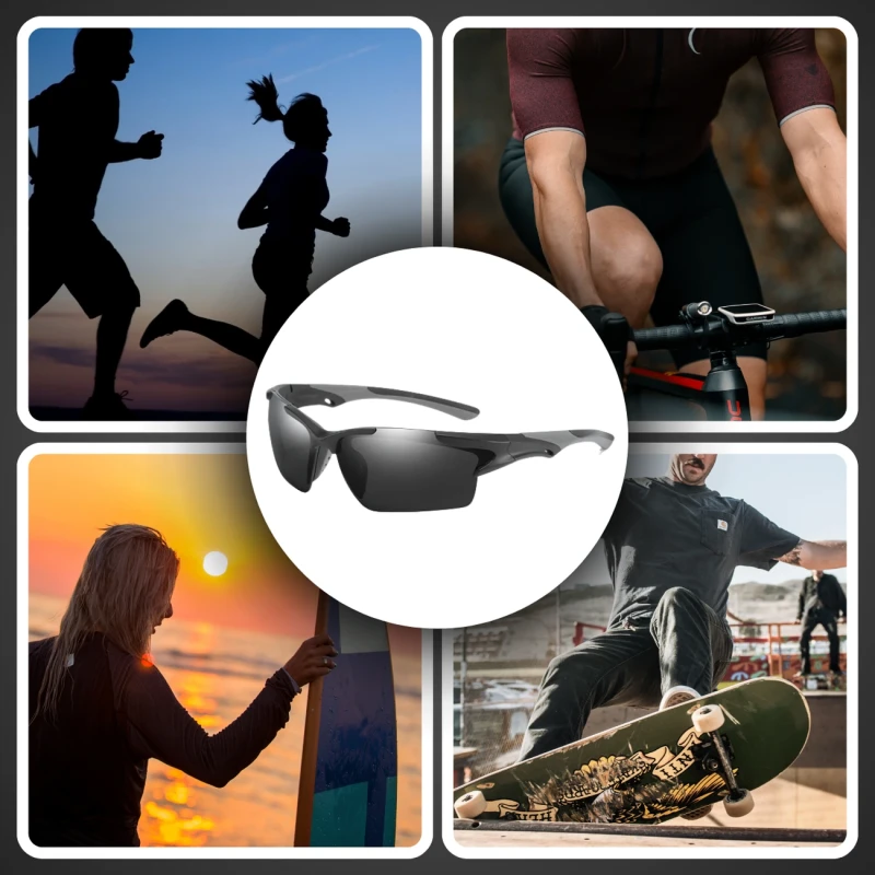 Czarne okulary rowerowe damskie męskie do jazdy sportowe7.webp