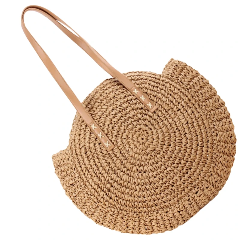 Torebka słomiana na lato pojemna modna shoperka styl boho eko4.webp
