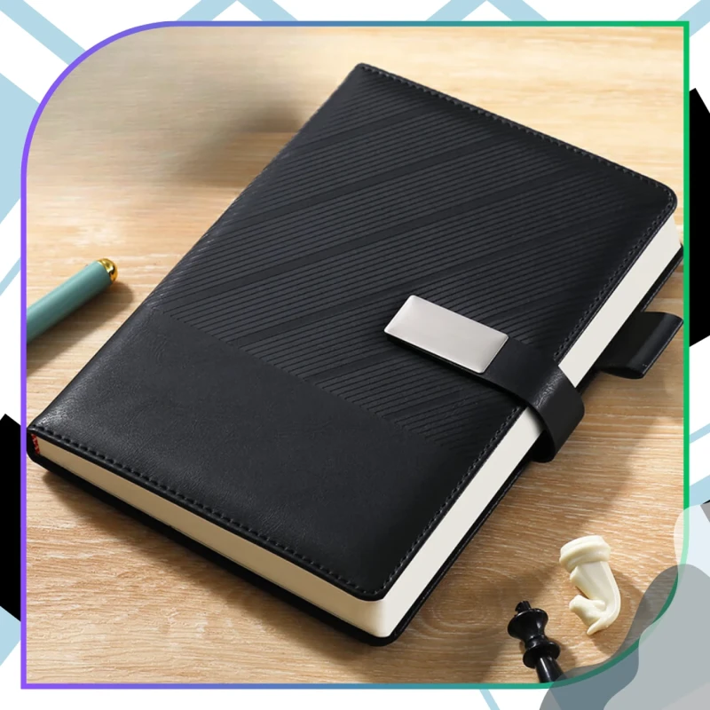 Notes A5 Czarny Notatnik Elegancki Planer Dziennik W Twardej Oprawie6.webp