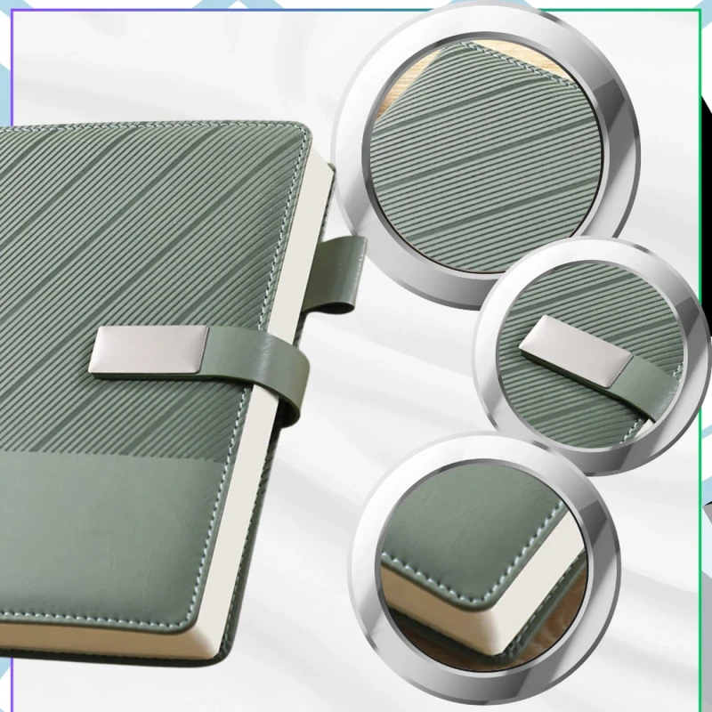 Elegancki Zielony Notes A5 Planer Dziennik w Twardej Oprawie4.webp