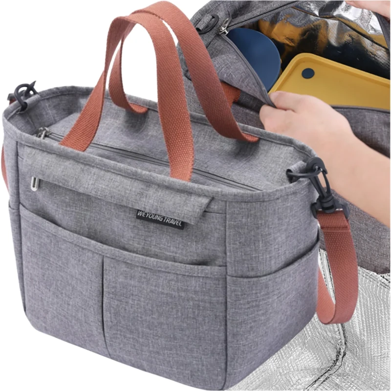 Torba LUNCH BOX termiczna na jedzenie śniadaniowa podróż pojemna3.webp