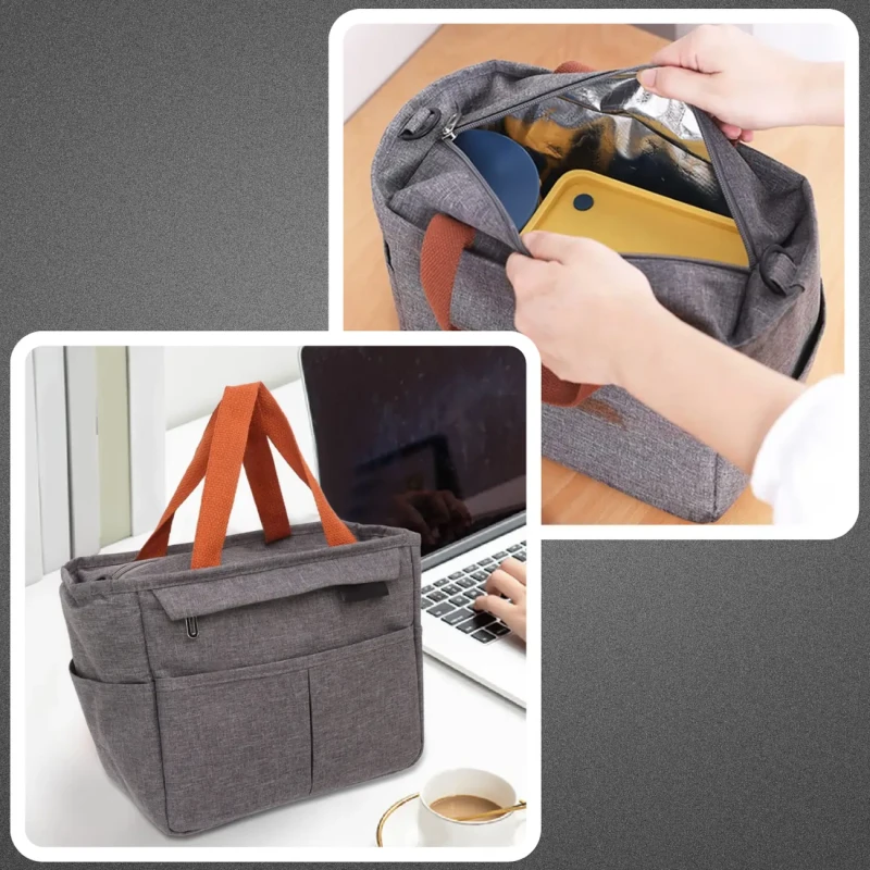 Torba LUNCH BOX termiczna na jedzenie śniadaniowa podróż pojemna8.webp