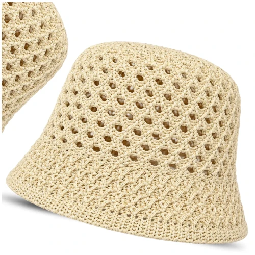 BUCKET HAT RYBACKI plażowy kapelusz słomiany damski