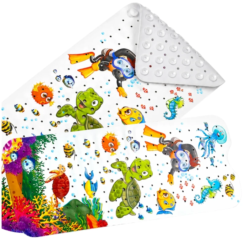 Mata Antypoślizgowa do Wanny 100 × 40 cm Dla Dzieci - Podwodny Świat2.webp