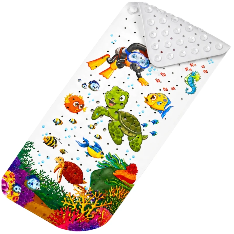 Mata Antypoślizgowa do Wanny 100 × 40 cm Dla Dzieci - Podwodny Świat3.webp