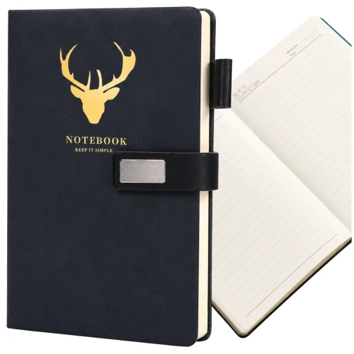 Notes zeszyt dziennik A5 elegancki czarny zapinany