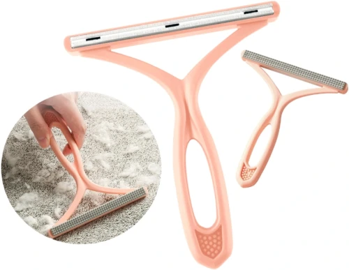 Golarka ręczna do swetrów ubrań szczotka różowa